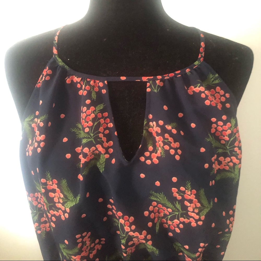 Light summer navy floral dress